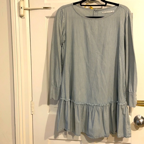 white christmas dresses Tiny Cottons Denim Frills Dress – Dreams of Cuteness main image 1